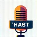 Stylized icon representing broadcast journalism with a microphone and news ticker